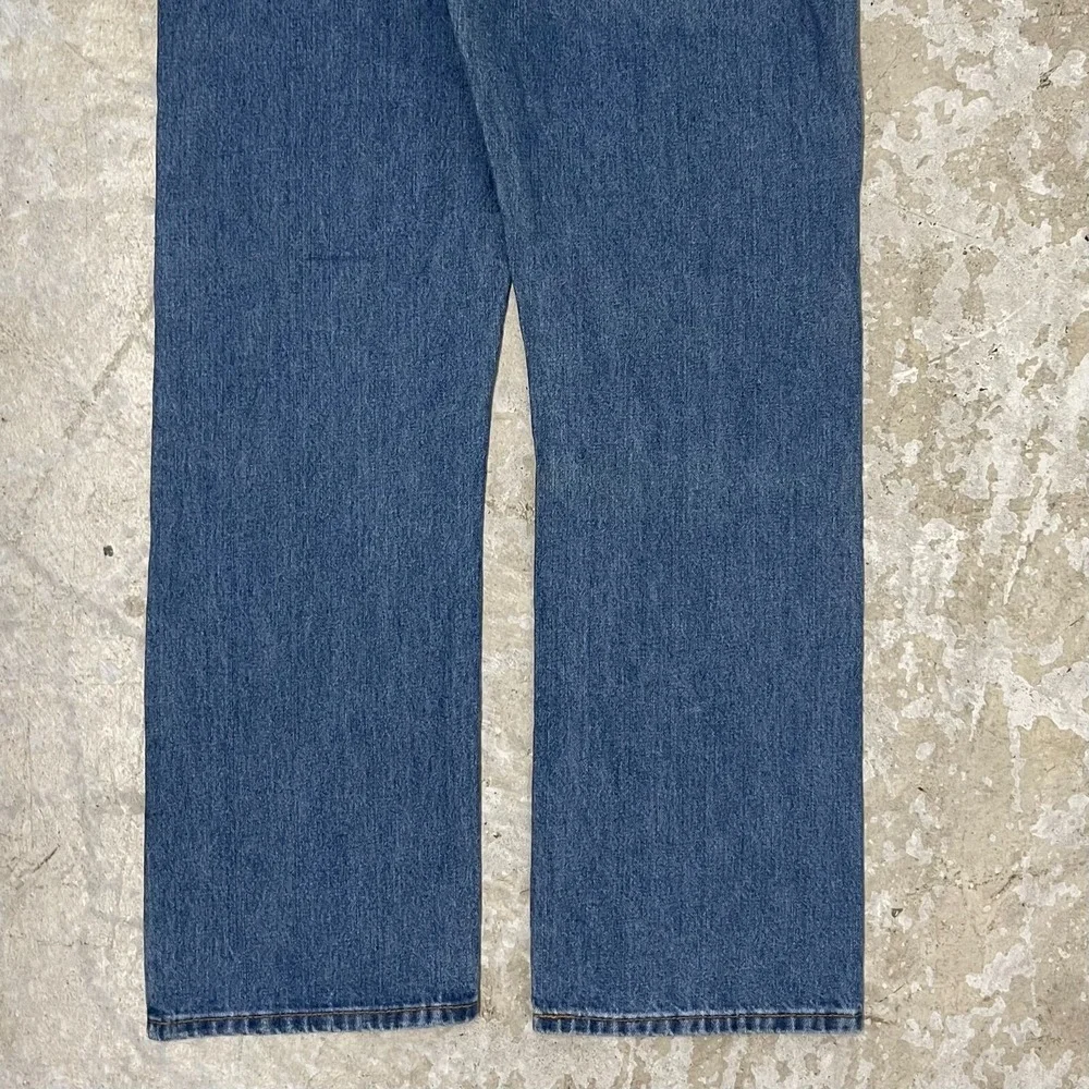 Levis Jeans Mens 38x32 Blue Pants 505 Straight Mid Rise‎ Denim Cotton Workwear